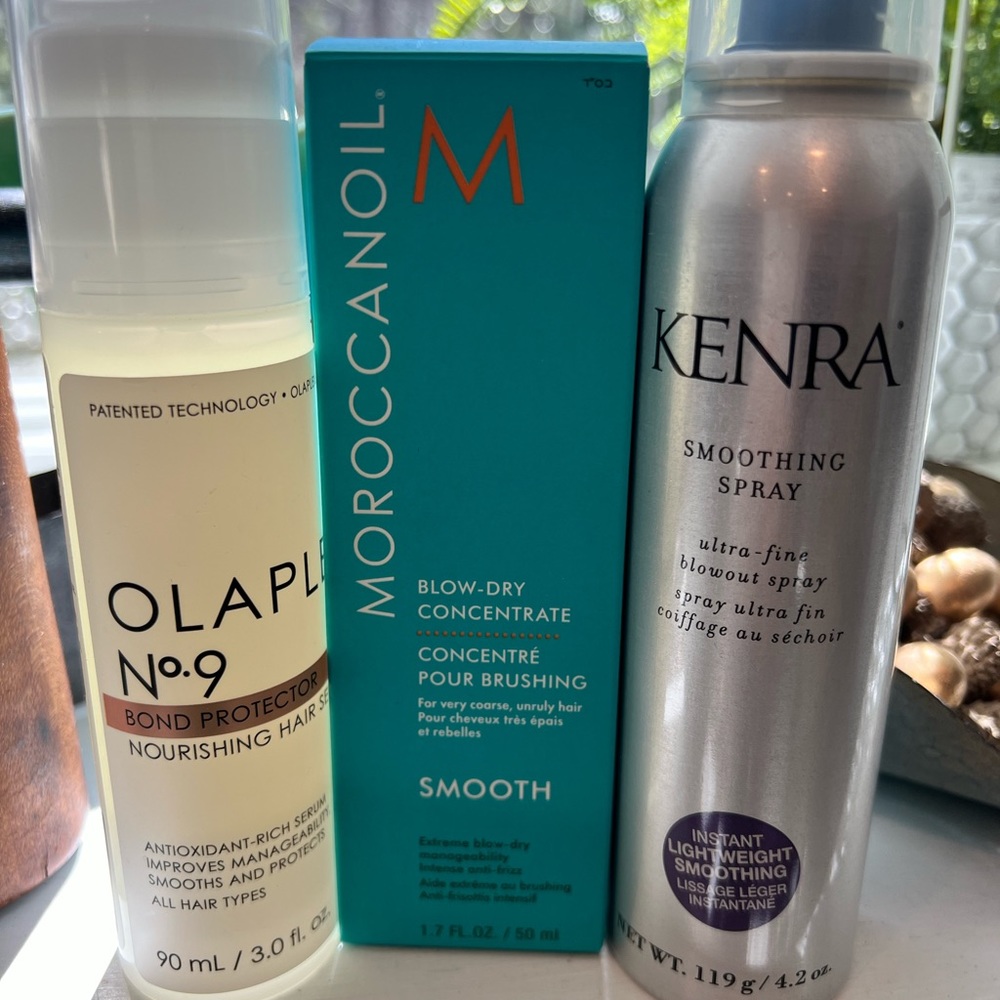 Olaplex, Moroccanoil, and Kenra Hair Care Set